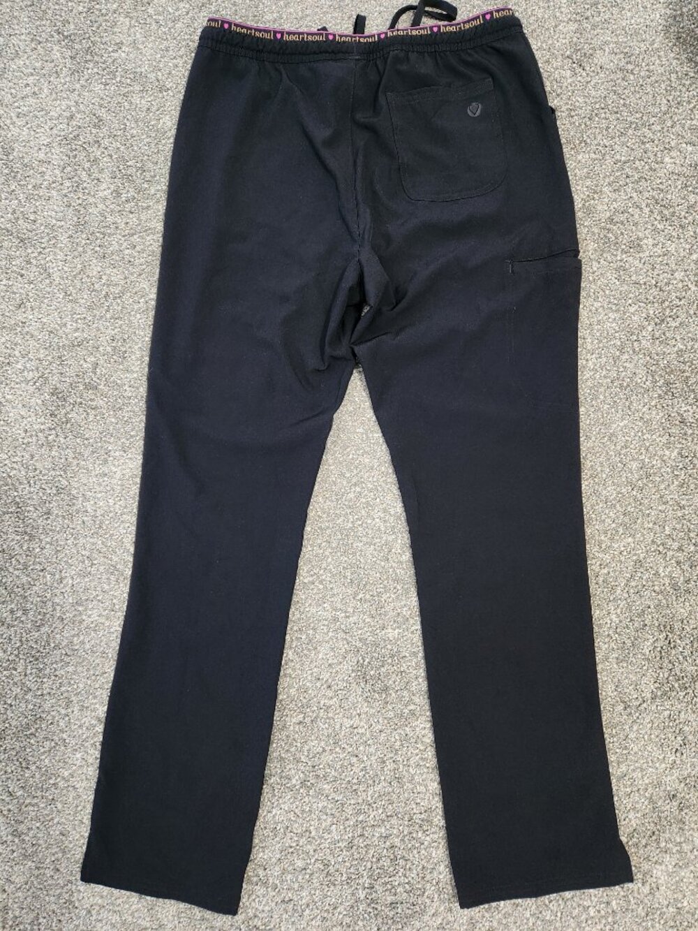 Women's Heart and Soul Black Scrub Pants - Picture 4 of 4